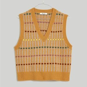 NWT Madewell V-neck Jacquard Sweater Vest